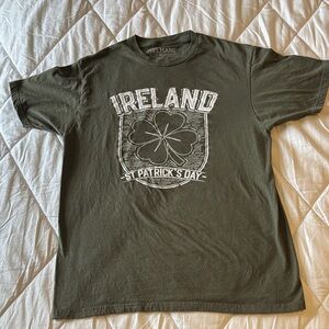 Olive Green Ireland Graphic Tee